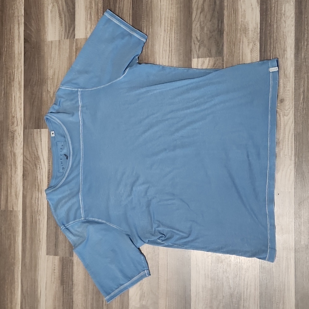 Dime City Henley Sleeve Blue Shirt Size XL